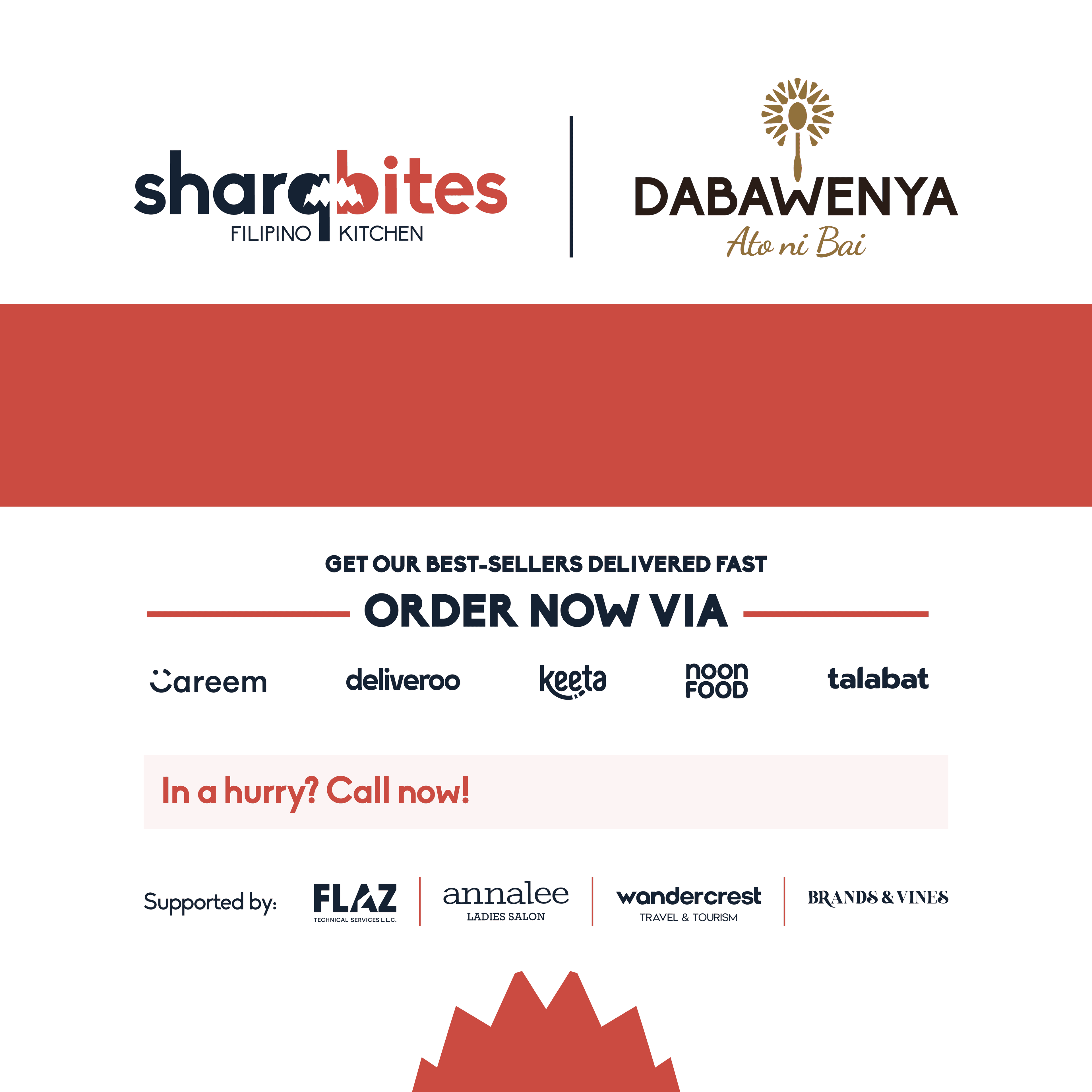 Sharqbites Filipino Kitchen — our new website is coming soon. Order via Careem, Deliveroo, Keeta, noon Food, or Talabat.